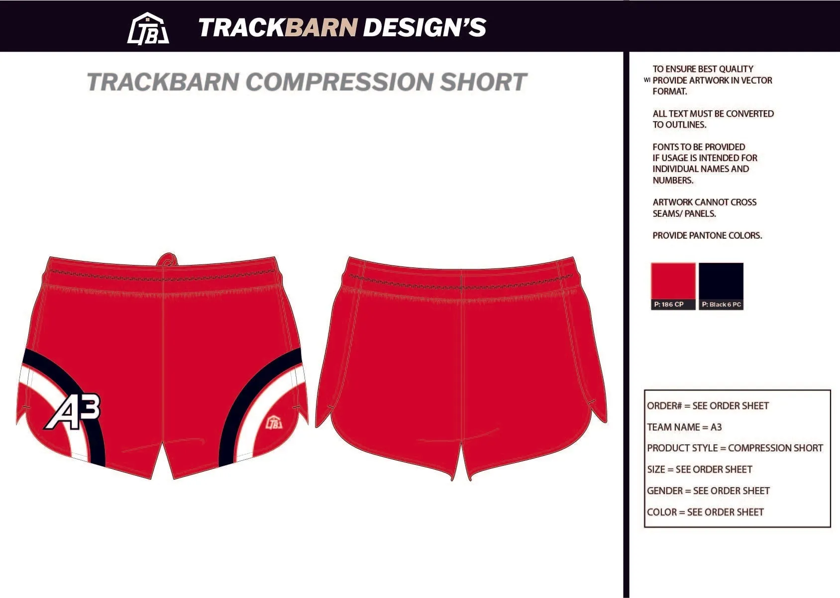 A3-- Mens Split Track Short