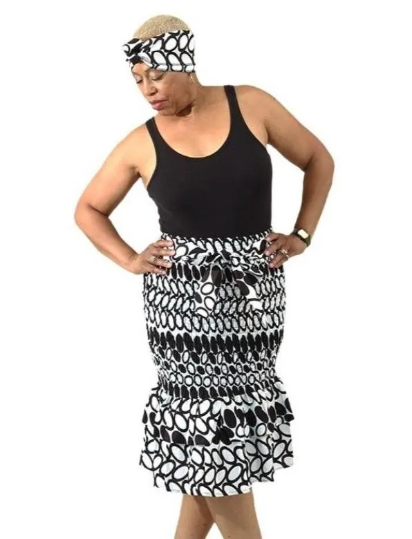 African Print Stretch Mermaid Skirts