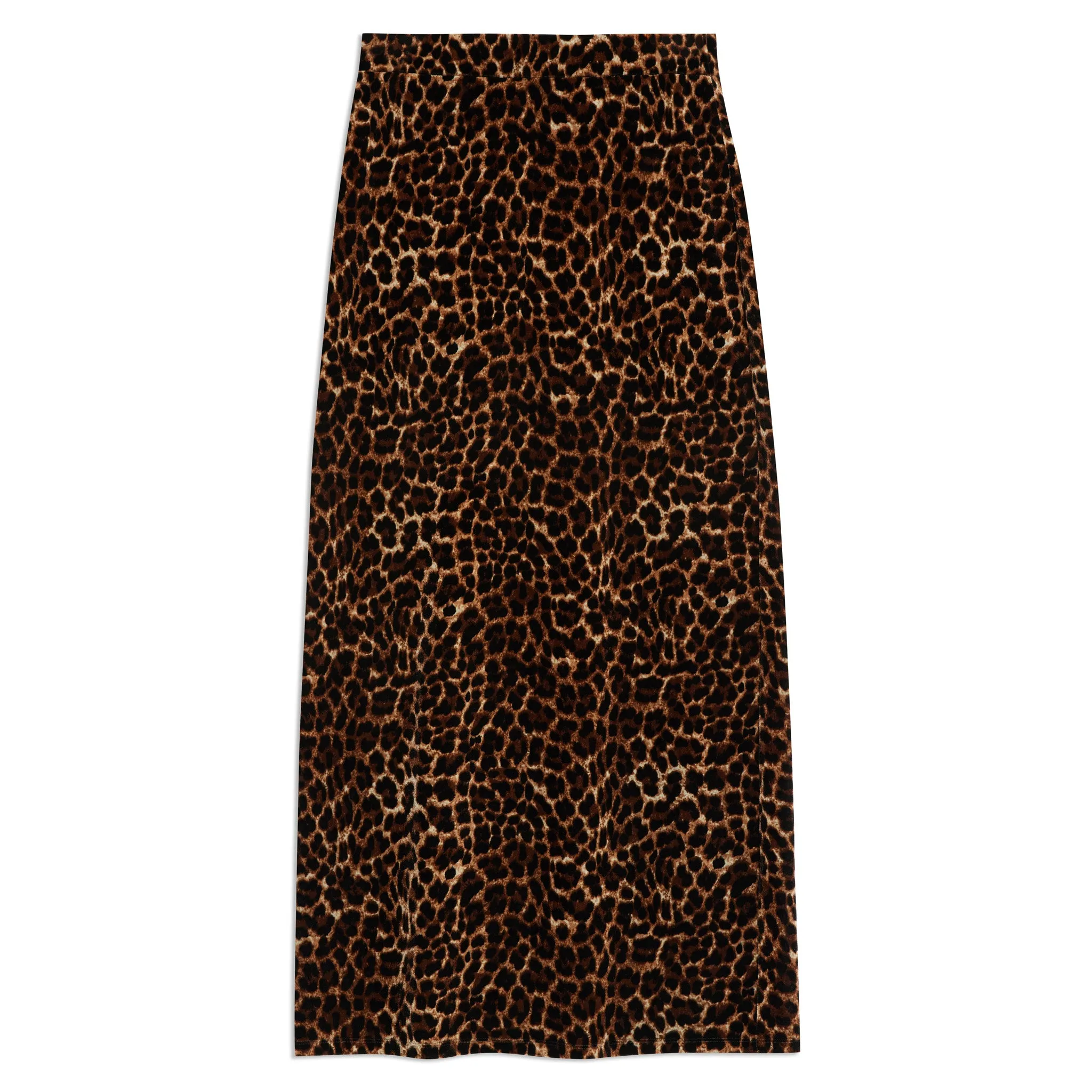 Animal Velvet Midi Skirt