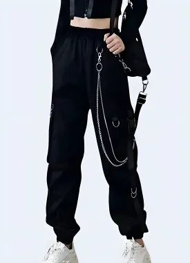 Baggy Black Cargo Pants Women's