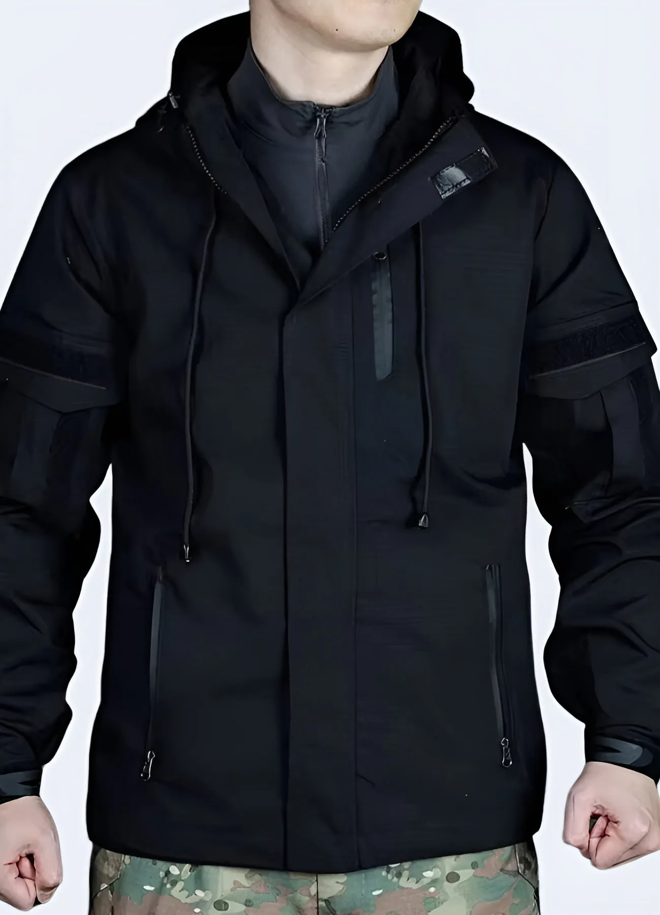 Black Army Techwear Jacket