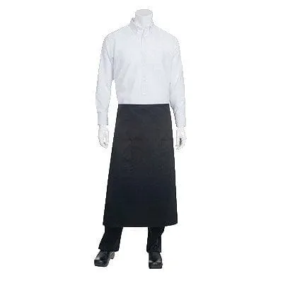 Chef Works 122ABLK0 Black Two-Pocket Bistro Apron | Denson CFE