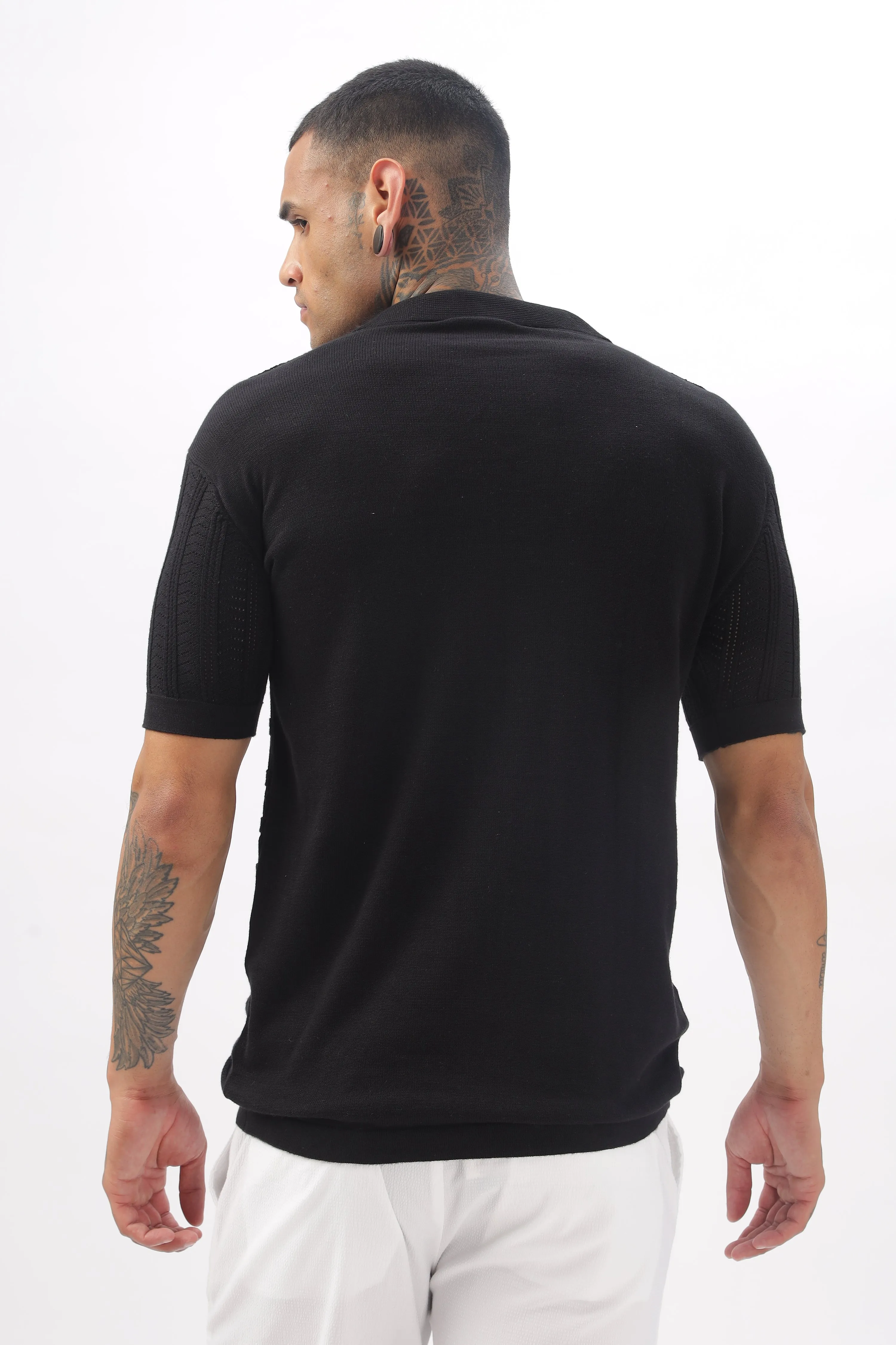 Chevron Classic Black Polo T-shirt