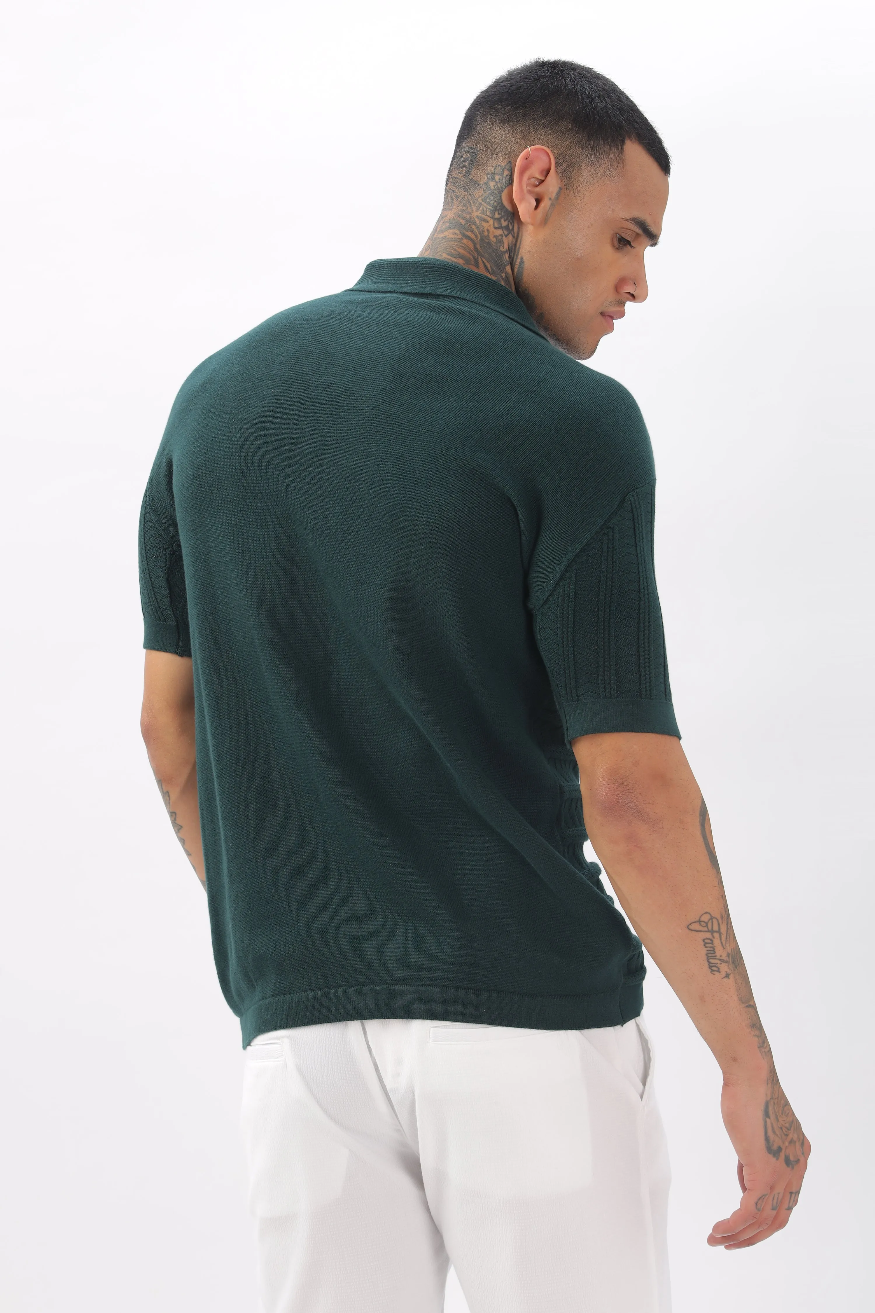 Chevron Classic Green Polo T-shirt