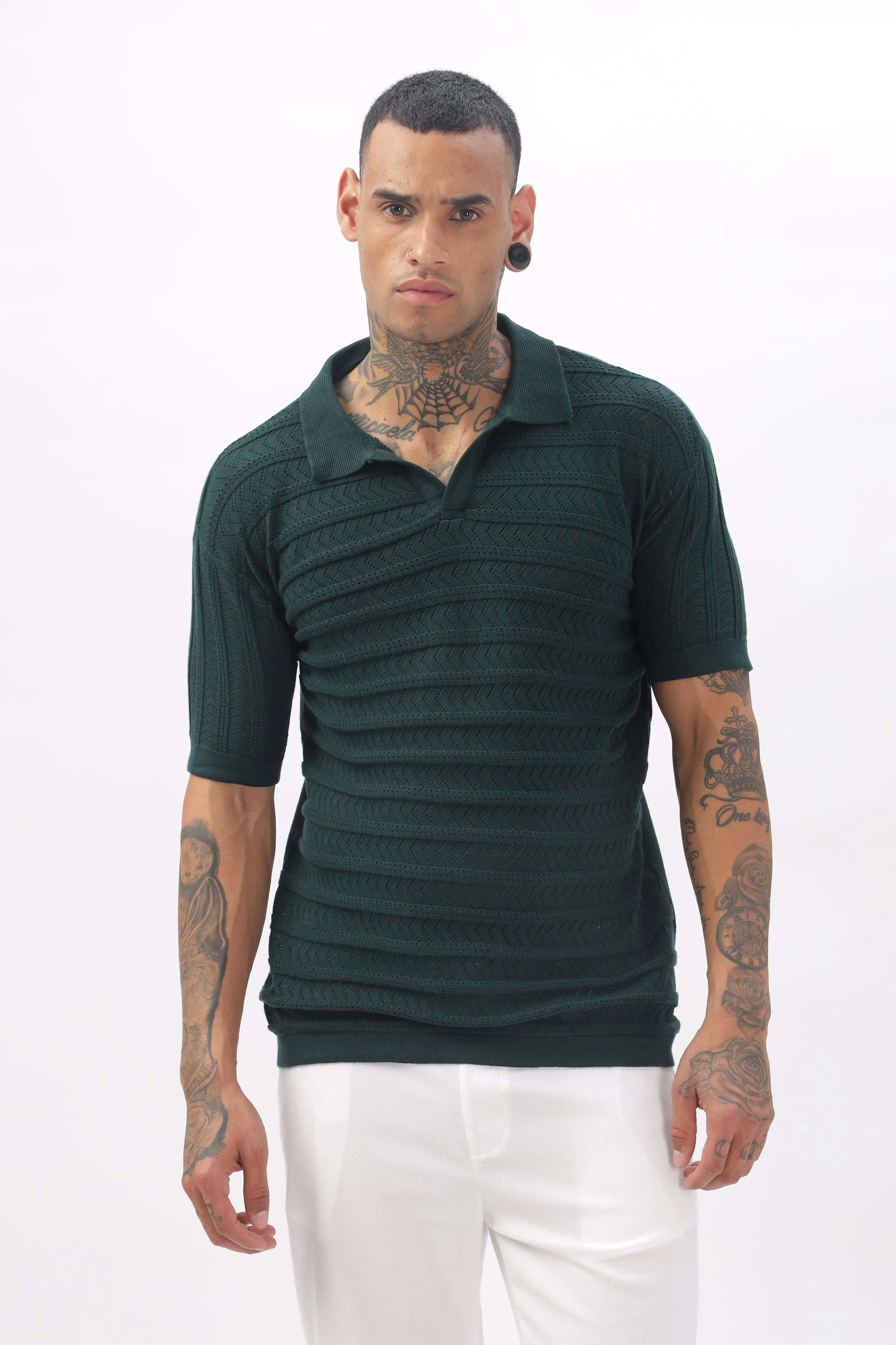 Chevron Classic Green Polo T-shirt