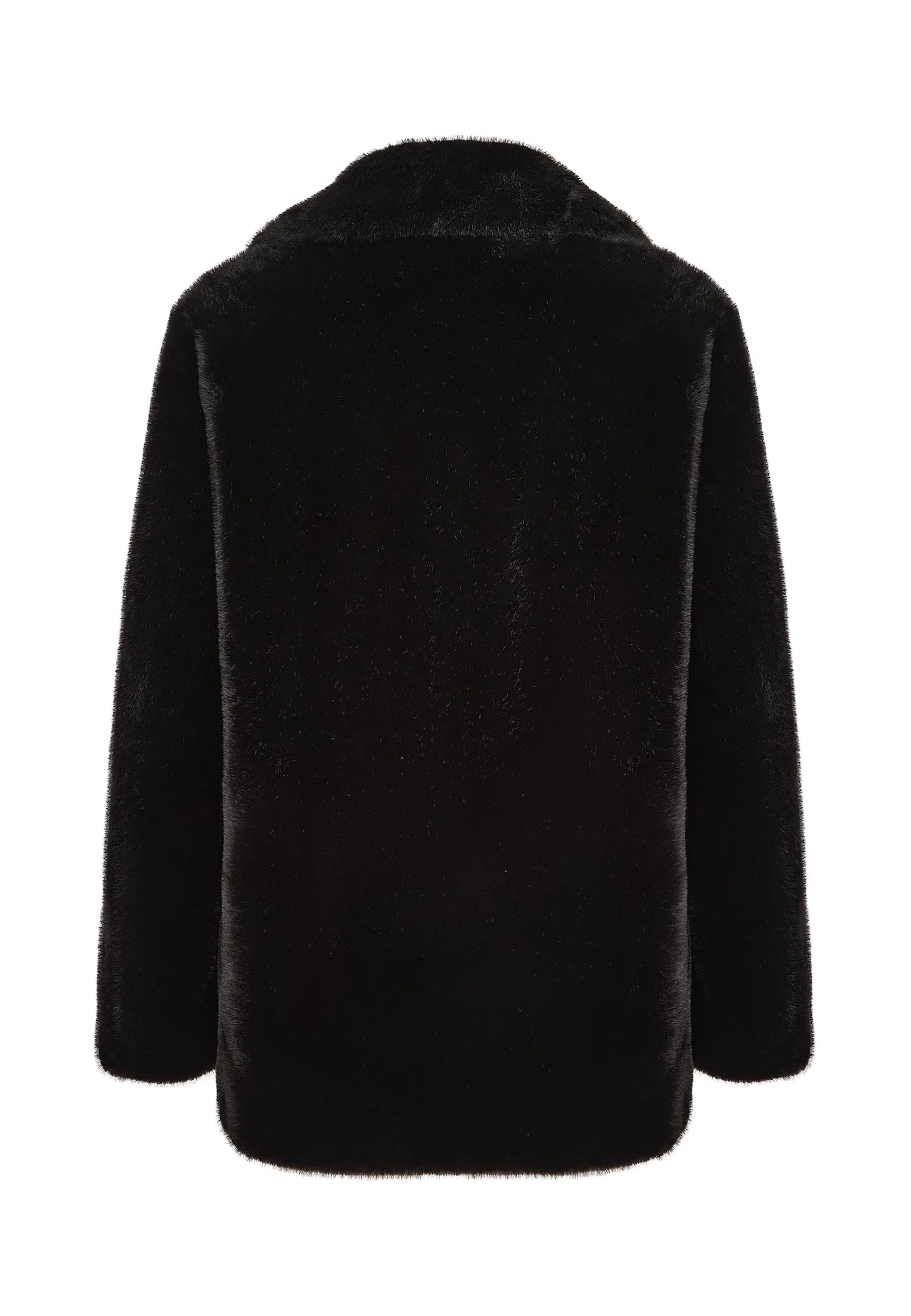 Chic Faux Fur Coat Niuvis - Black