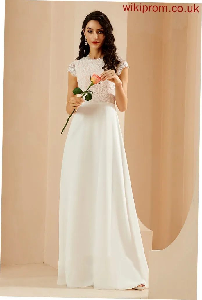 Chiffon Lace Wedding Scoop Floor-Length A-Line Marisa Wedding Dresses Dress