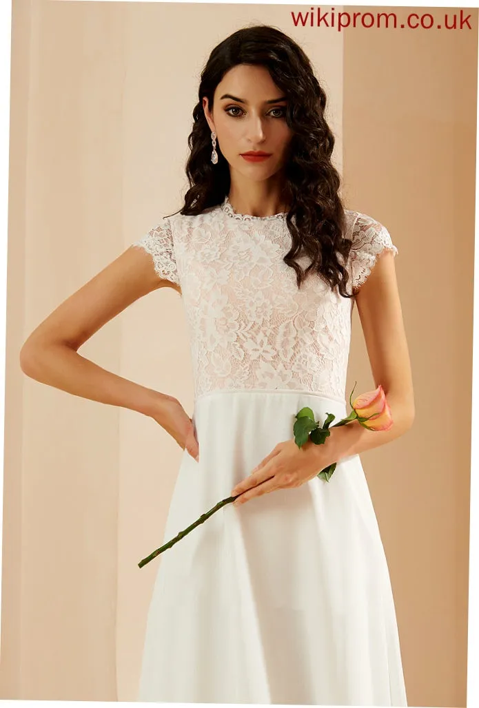 Chiffon Lace Wedding Scoop Floor-Length A-Line Marisa Wedding Dresses Dress