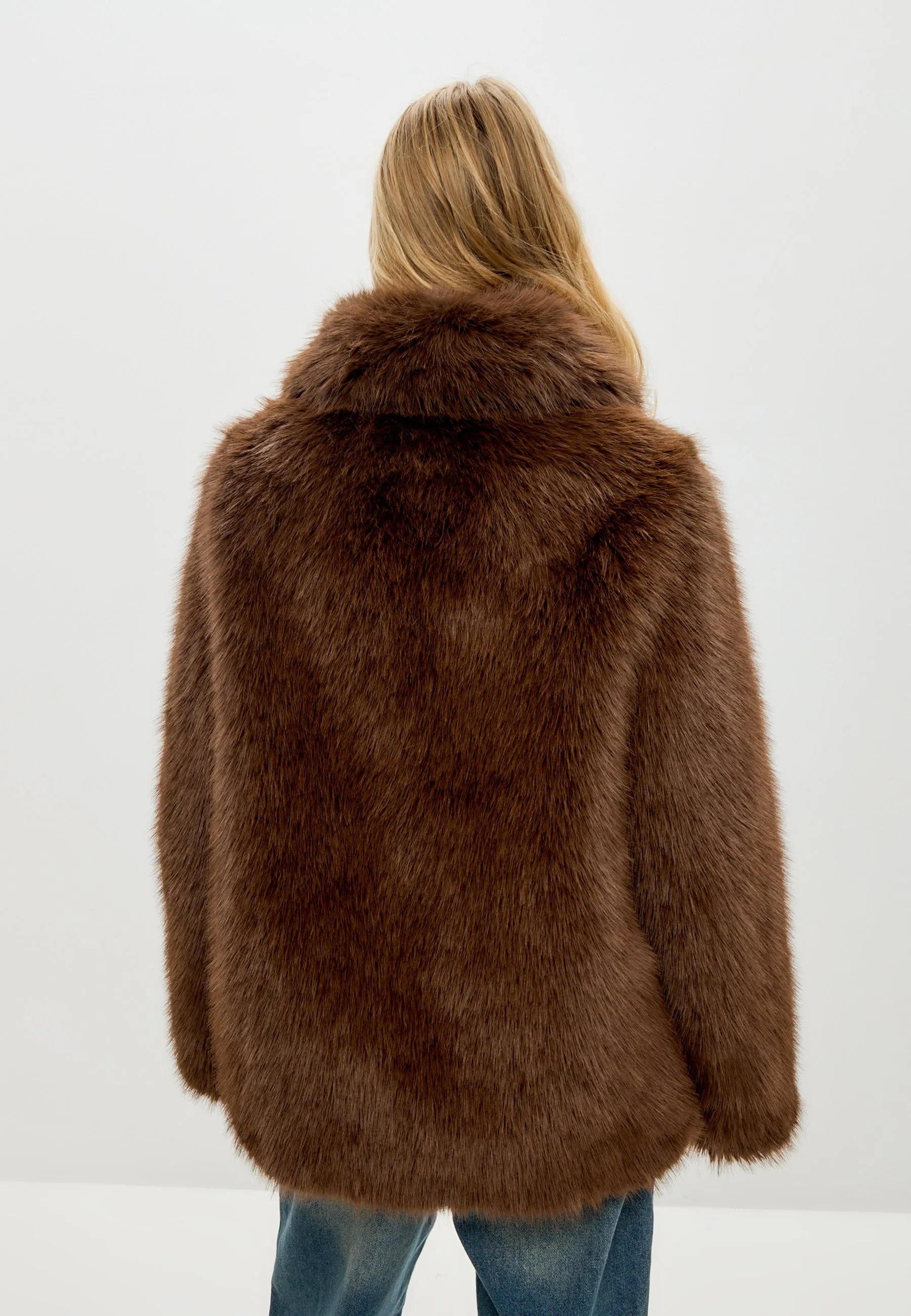 Classic Short Faux Fur Coat - Betty