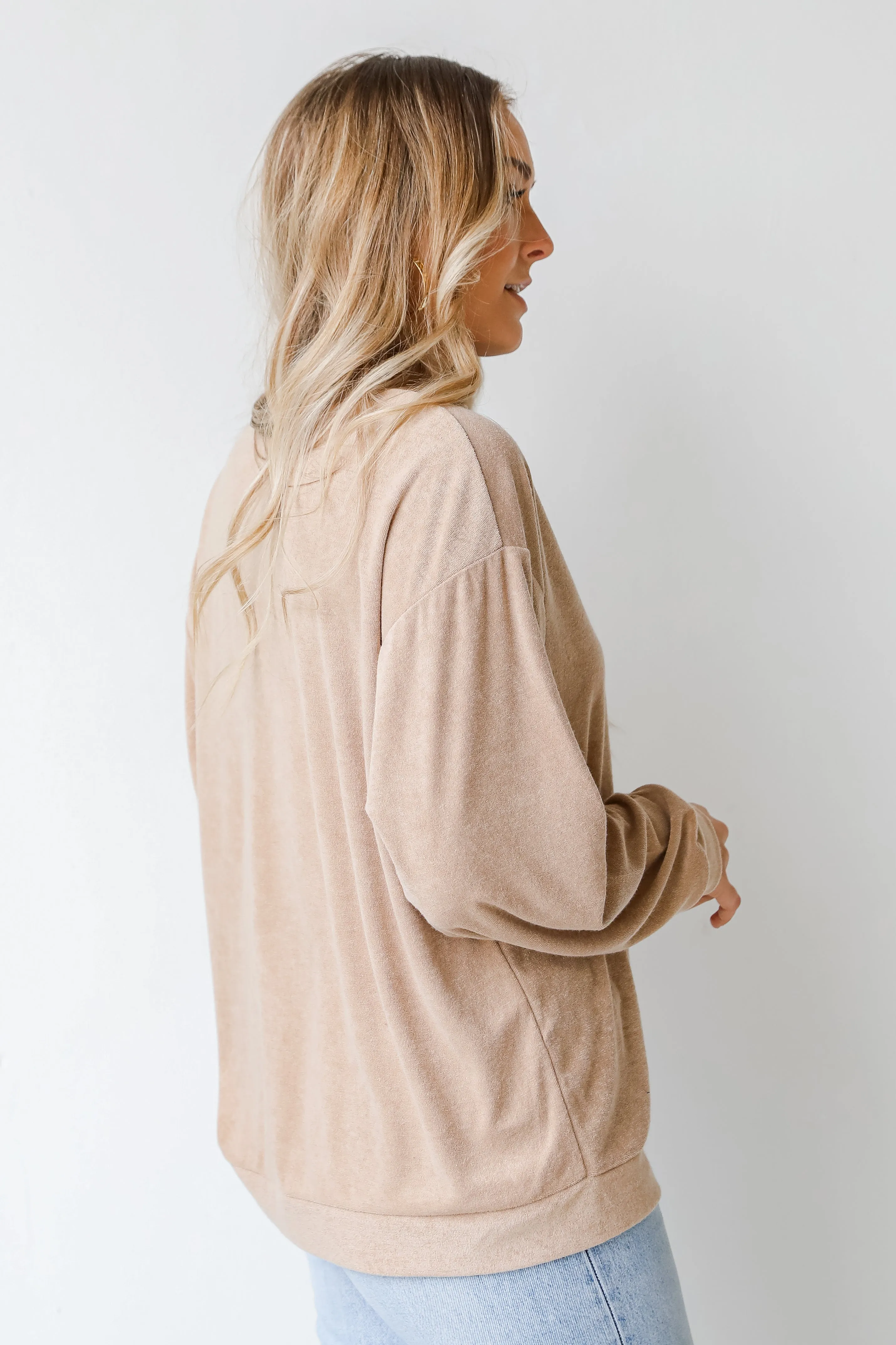 Cozy Little Secret Terry Cloth Pullover