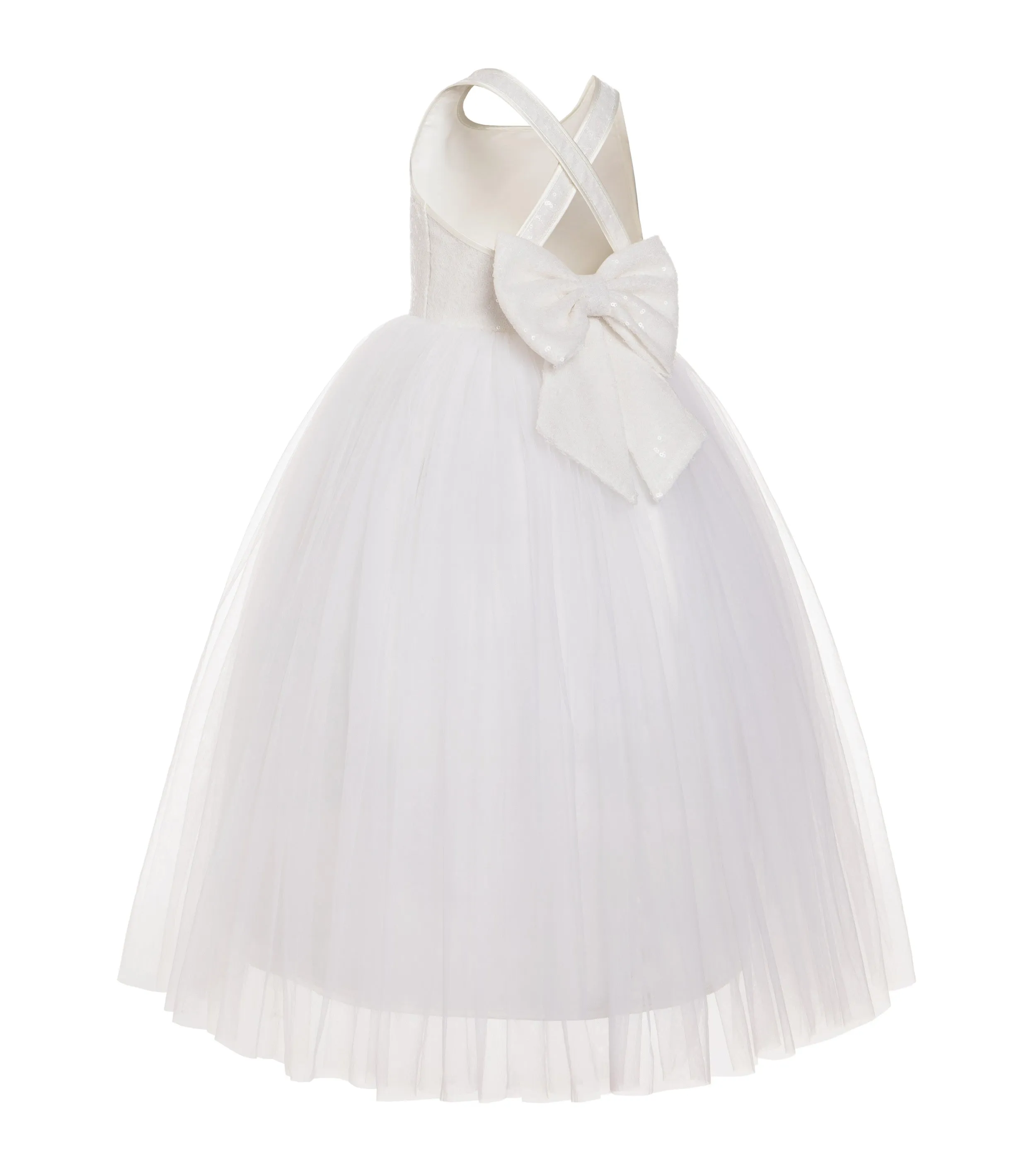 Crossed Straps A-Line Flower Girl Dress Junior Bridesmaid Dresses Formal Special Occasions 177(2)