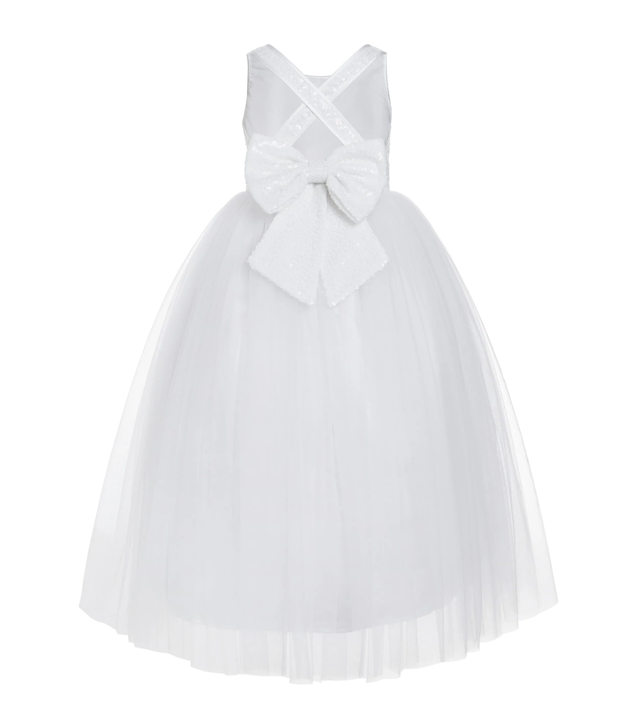 Crossed Straps A-Line Flower Girl Dress Junior Bridesmaid Dresses Formal Special Occasions 177(2)