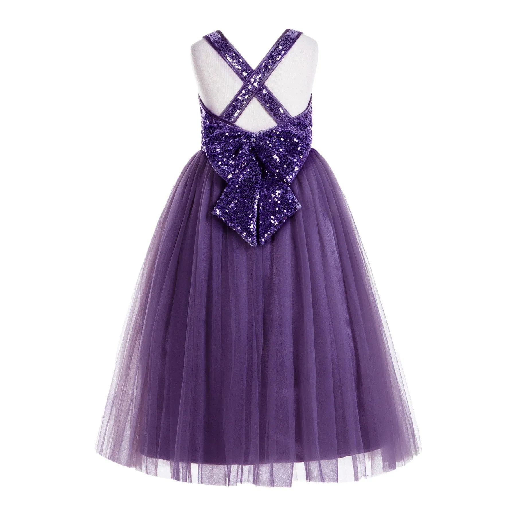 Crossed Straps A-Line Flower Girl Dress Junior Bridesmaid Dresses Formal Special Occasions 177(2)