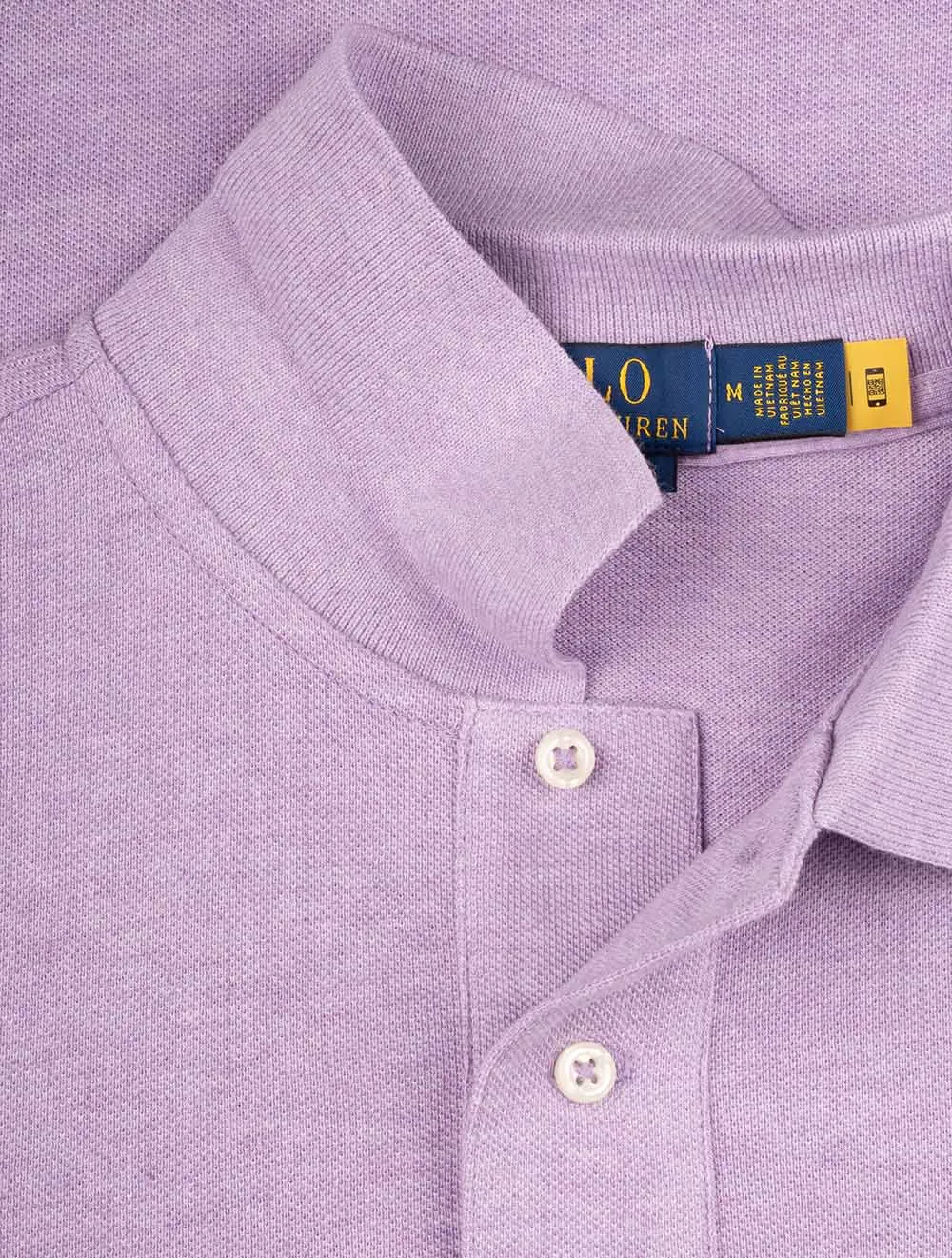 Custom Slim Fit Mesh Polo Shirt Purple