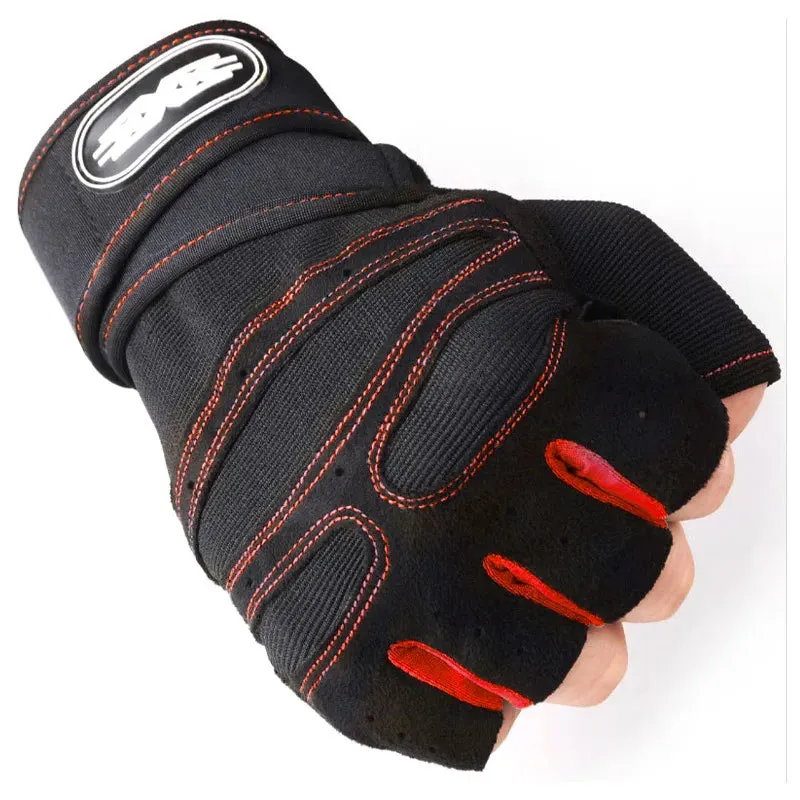 Cycling Half Finge Gloves Proessional Gym Fitness Men Gloves Breathable Anti-Slip Bike Gloves Cycling Equipment