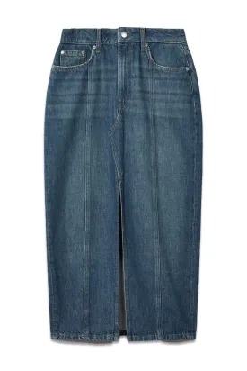 Daila High Rise denim Midi Skirt