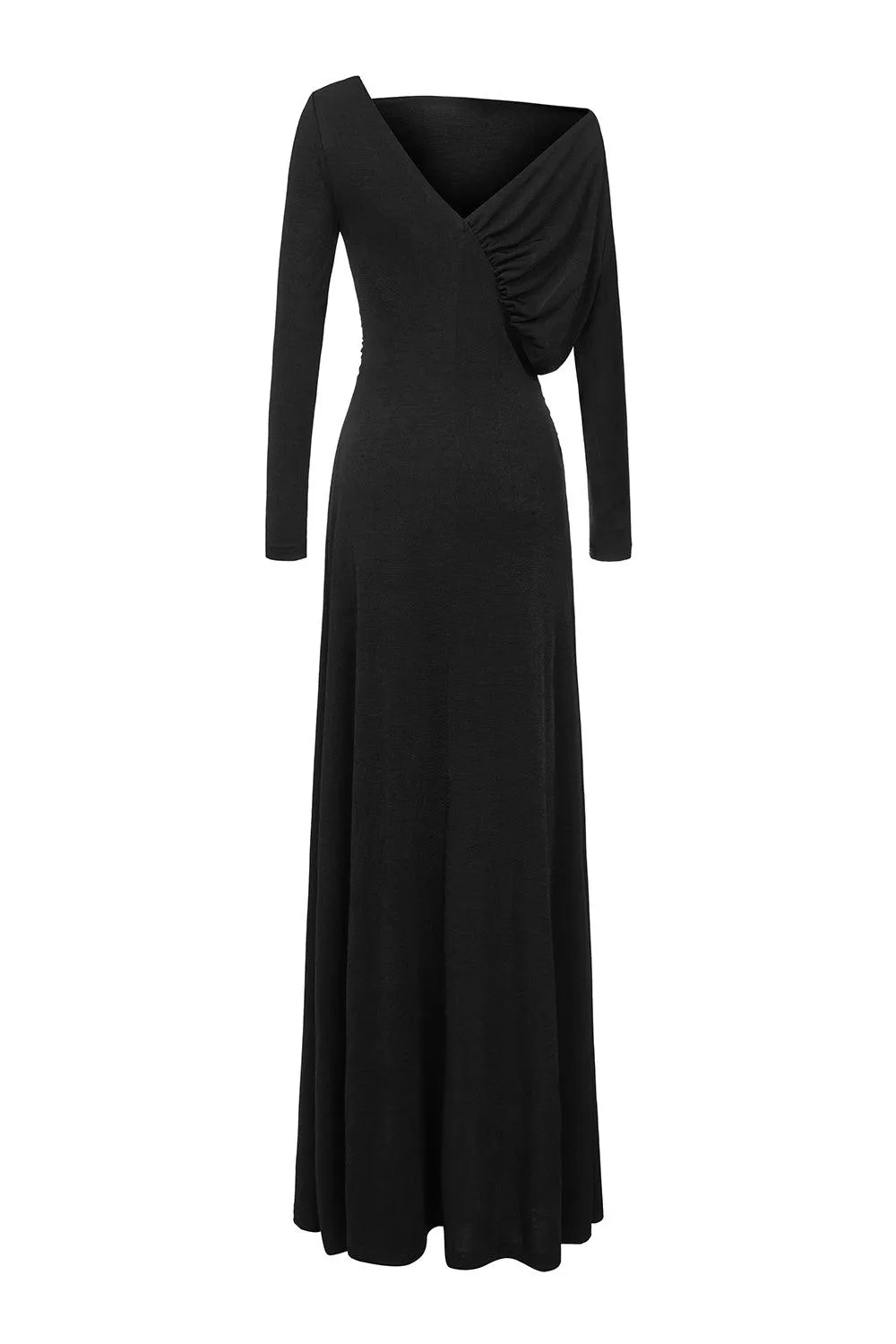 Daphne A-line Gathered Spandex Floor Length Dress