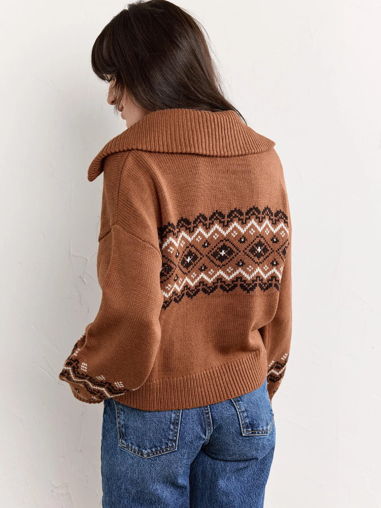 Edgemine Half-Zip Fair Isle Pullover - Brands We Love