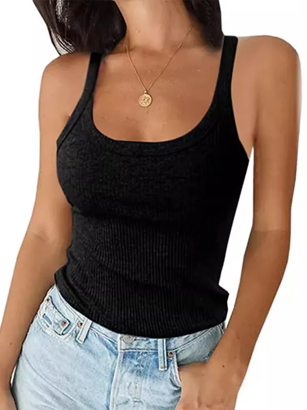 Everyday Essential Women's Ribbed Cami Crop Tank Top