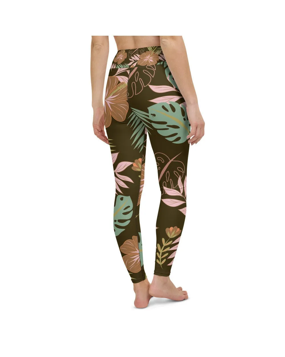 Fall Floral Yoga Pants