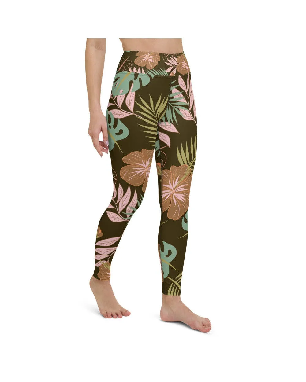 Fall Floral Yoga Pants