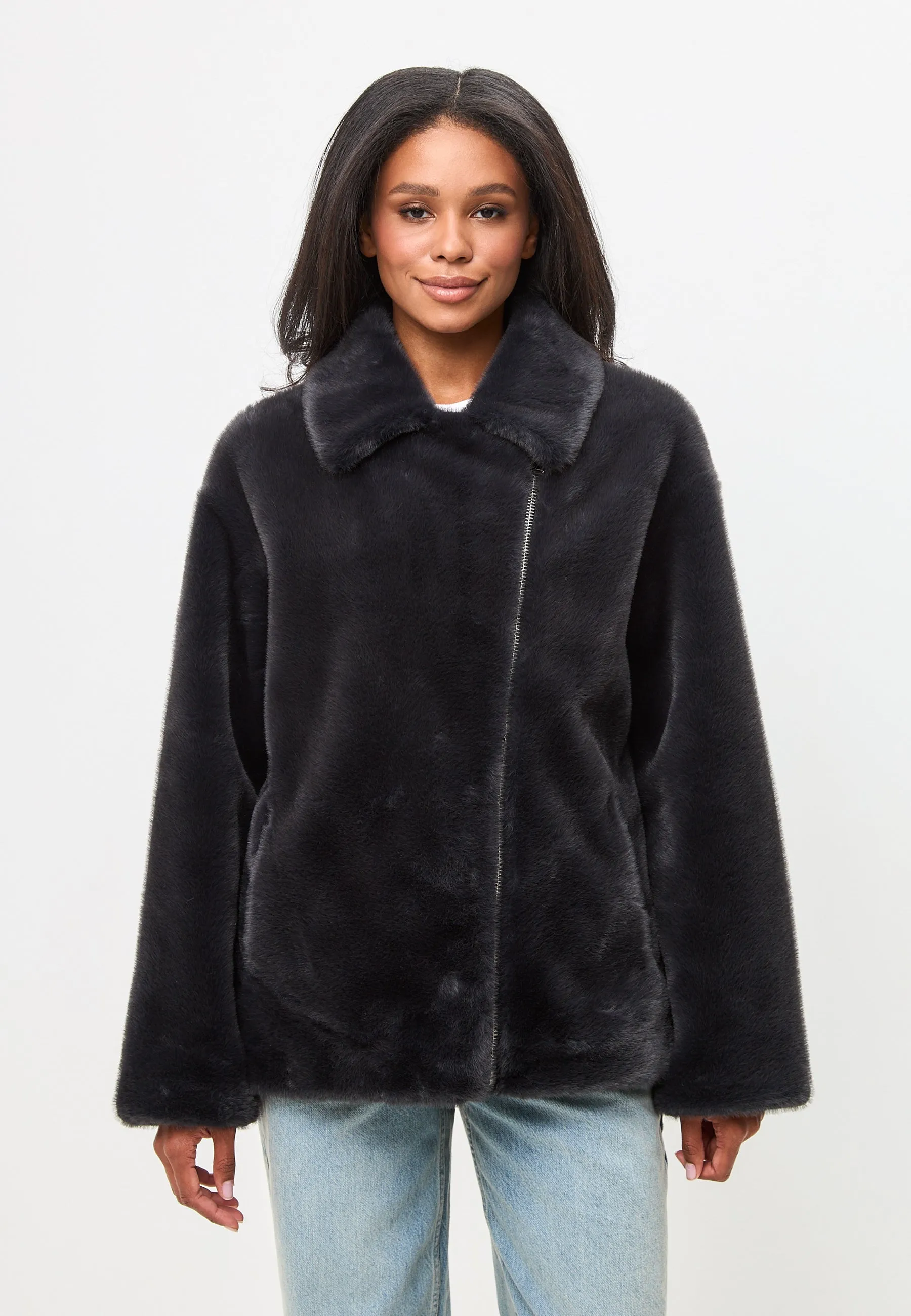 Faux Fur Coat Diana - Black