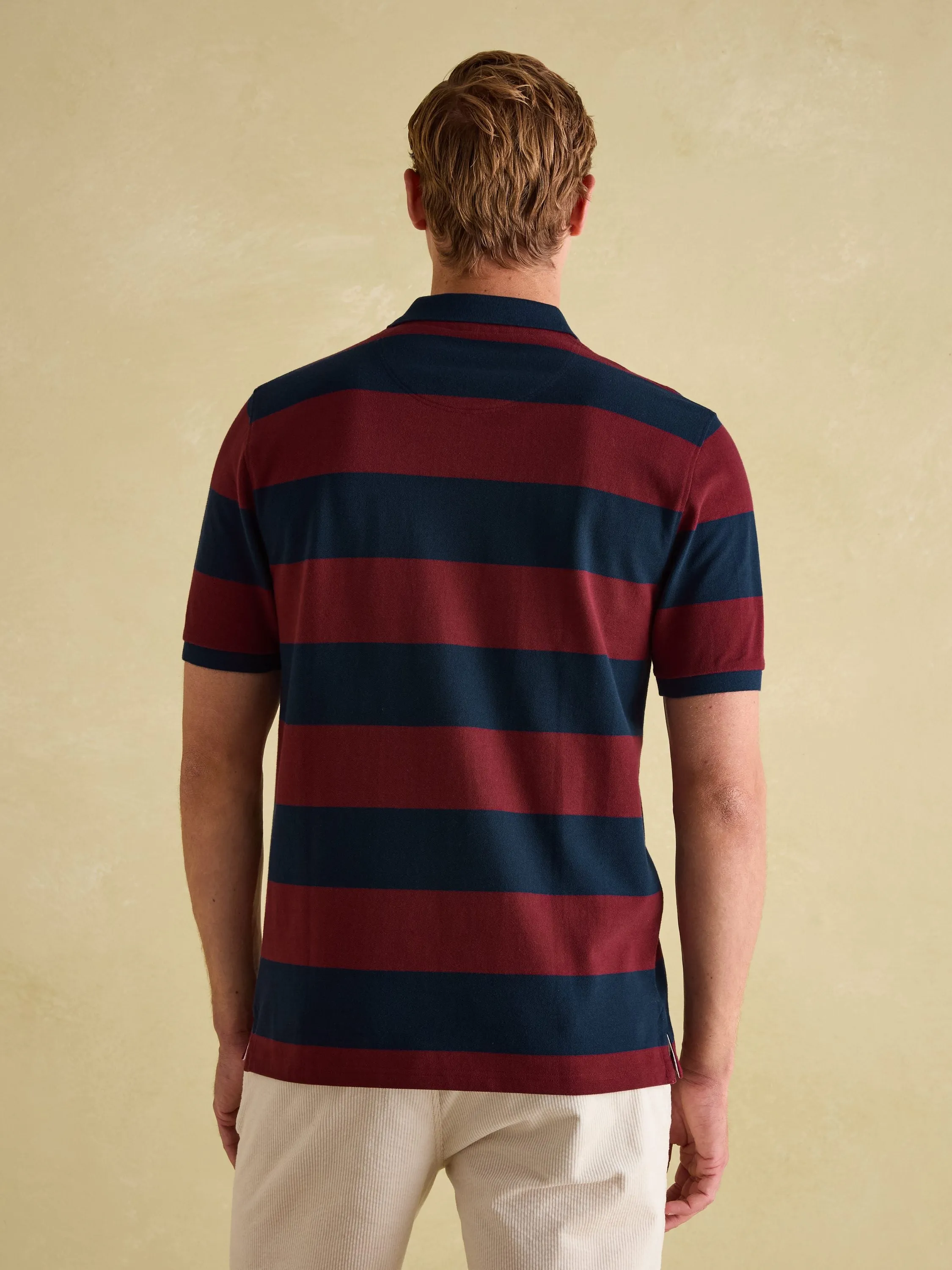 Filbert Burgundy Striped Polo Shirt