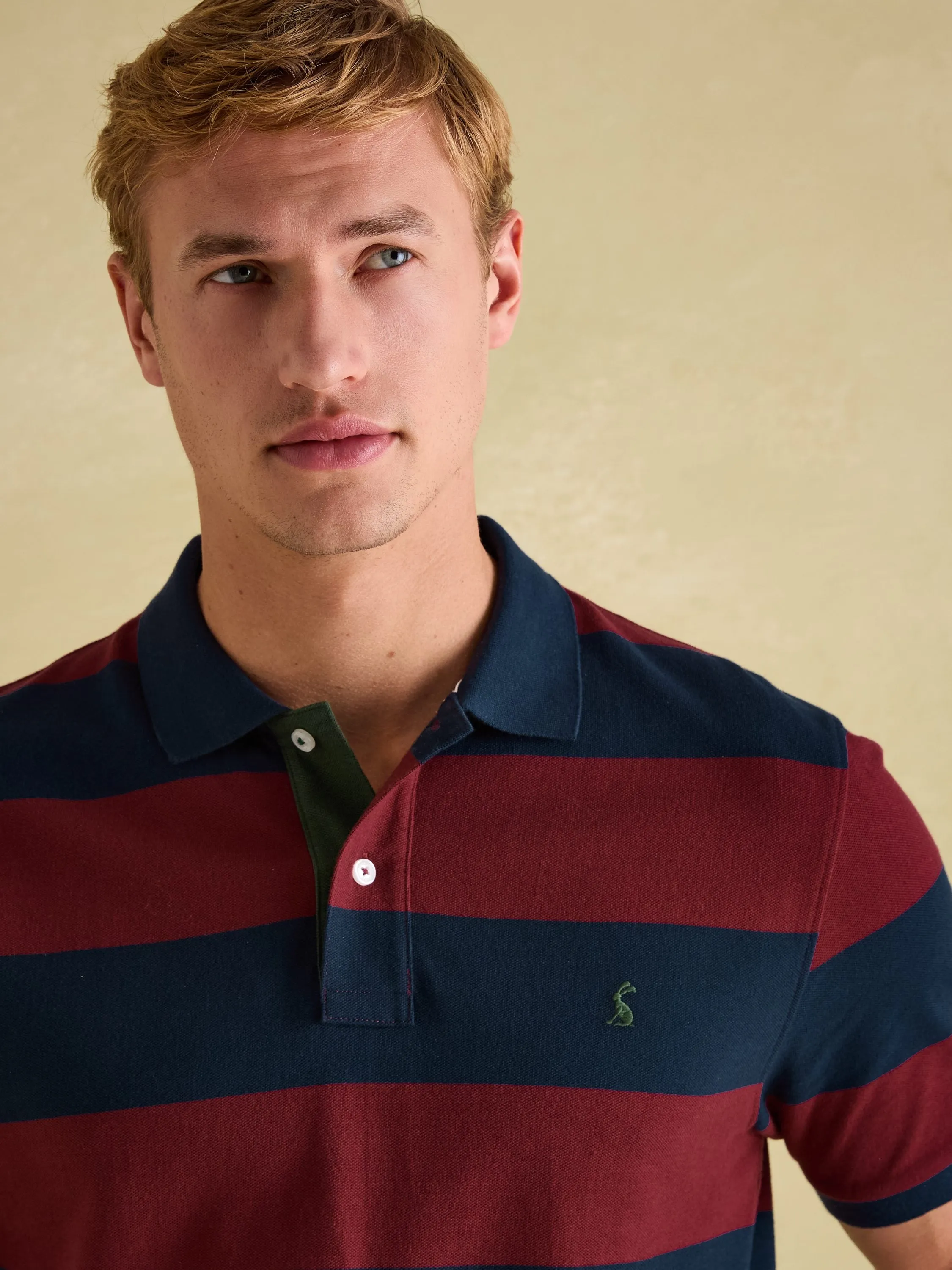 Filbert Burgundy Striped Polo Shirt