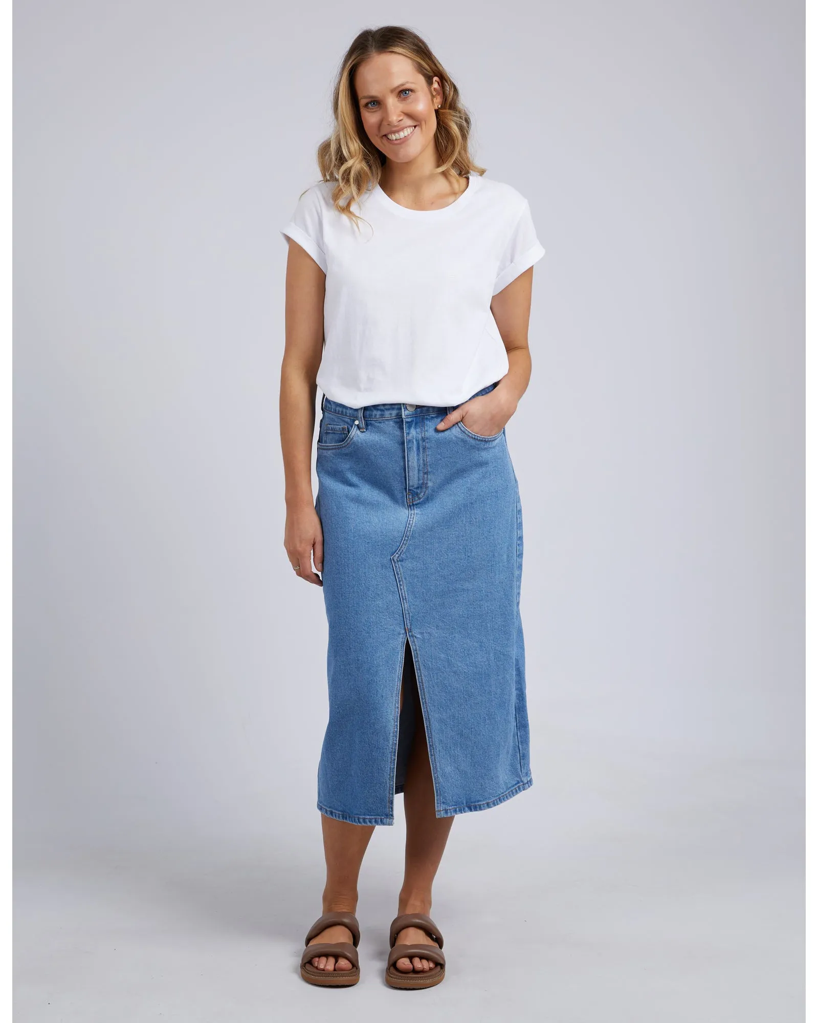 Foxwood Scout Midi Skirt - Light Blue