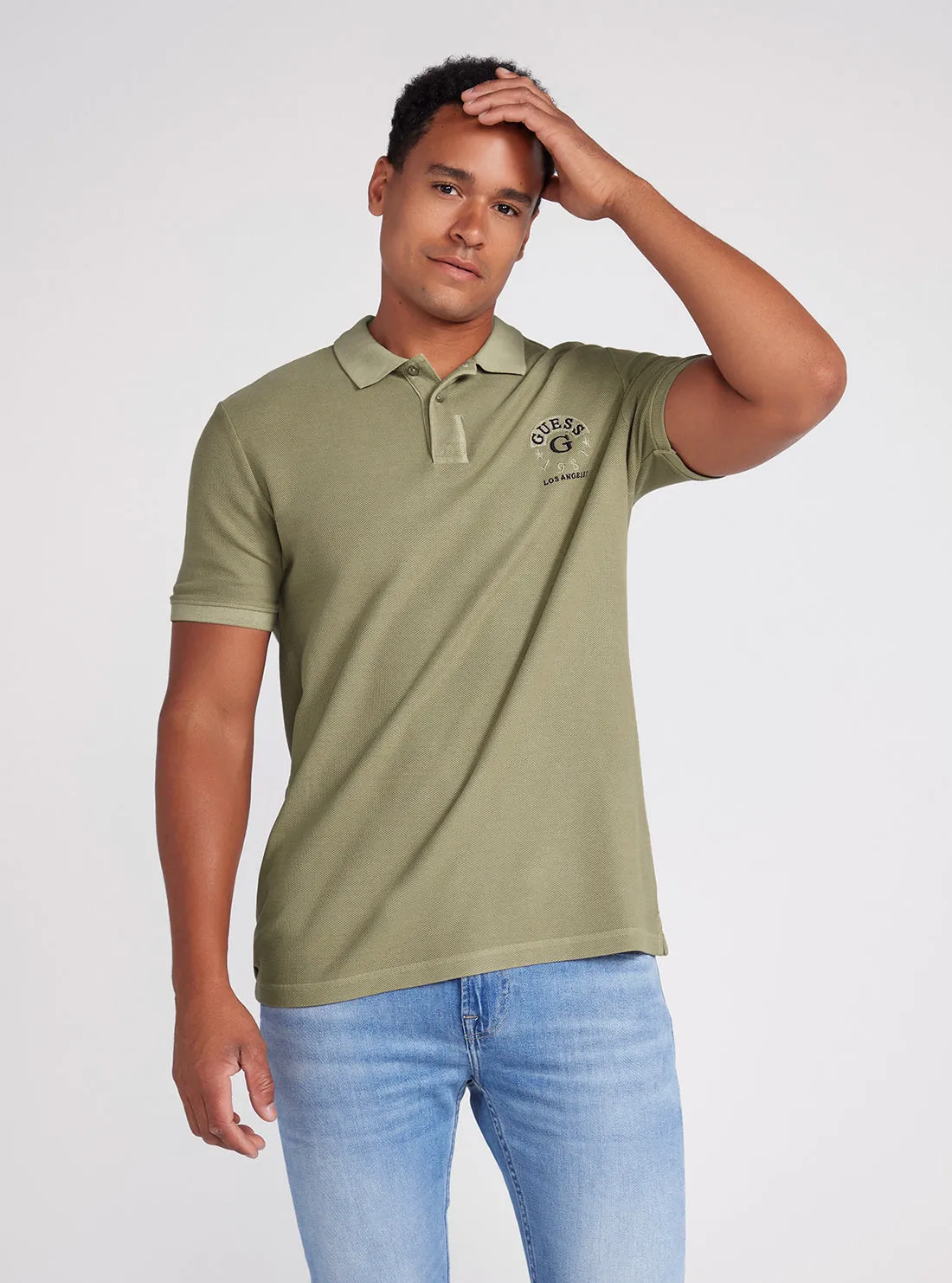 Green Clay Ground Logo Polo T-Shirt