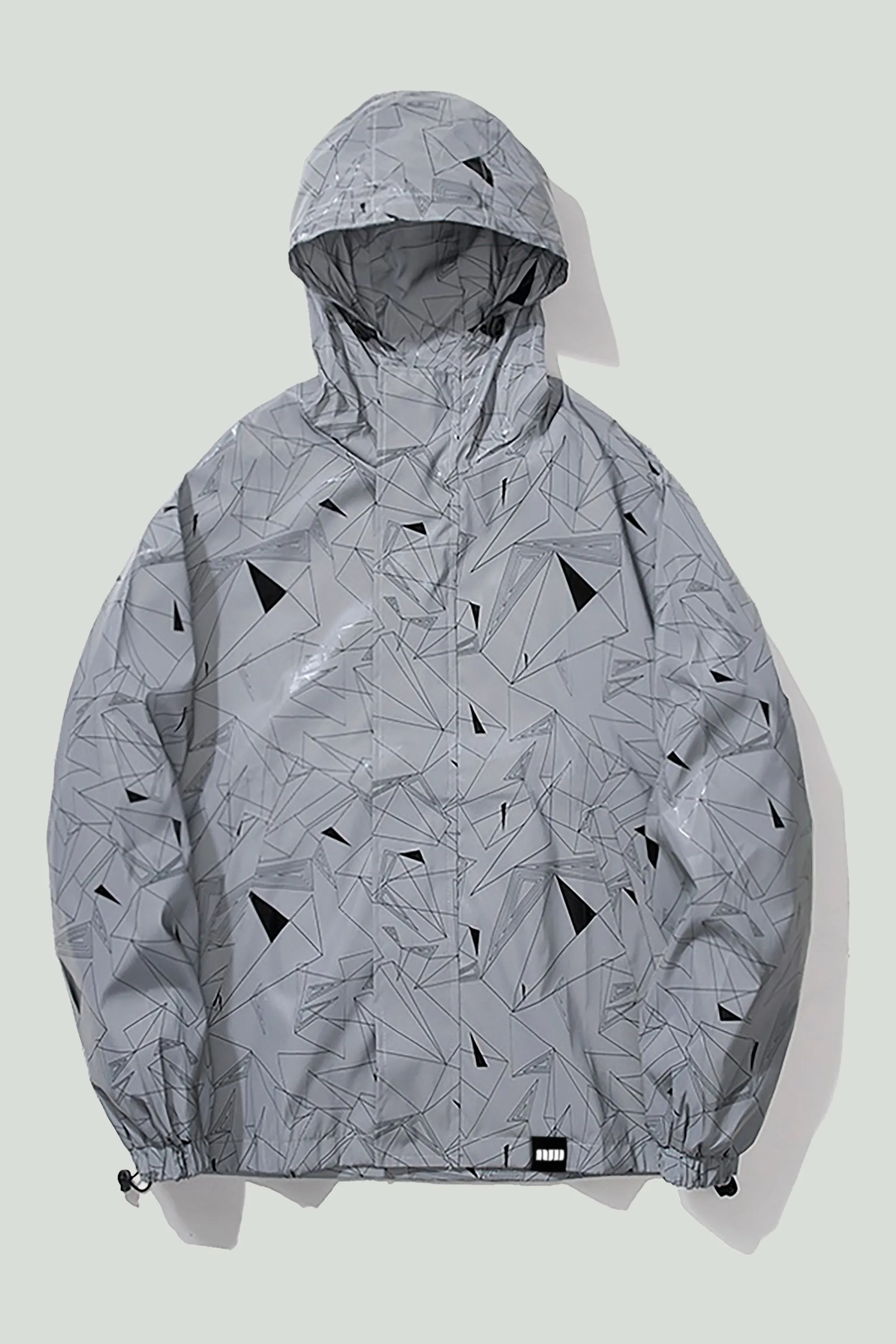 Hooded Prism Print Windbreaker Jacket