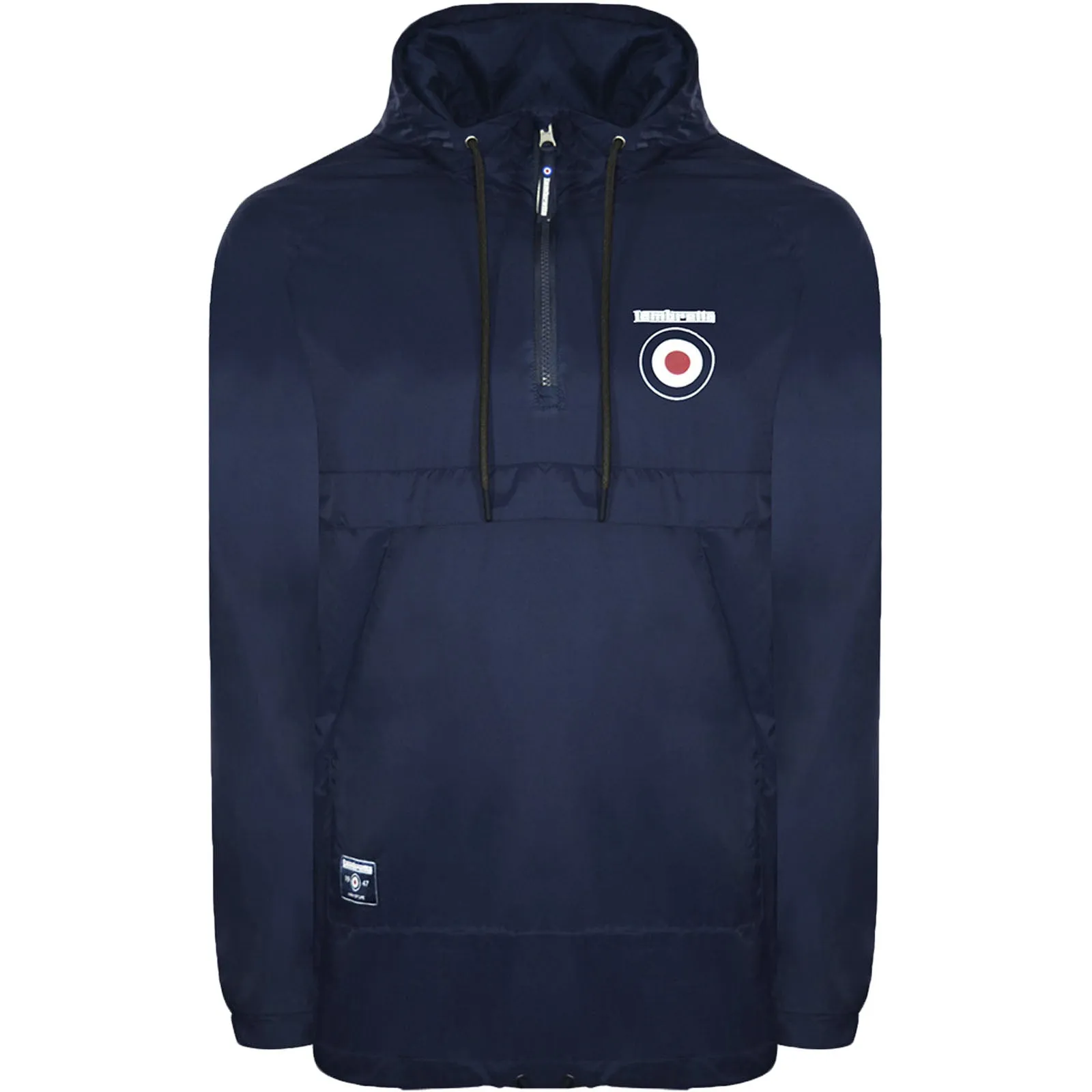 Lambretta Mens Over The Head Packaway Half Zip Jacket - Navy