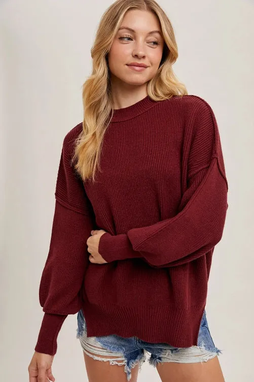 Maci Maroon Sweater