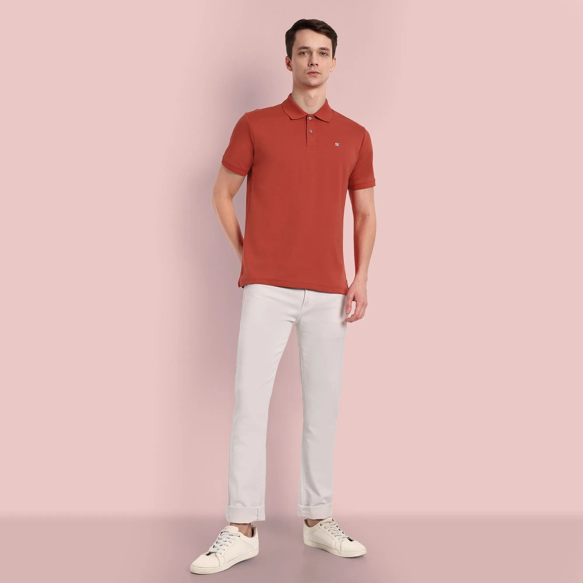 Men Classic Red Polo T-Shirt