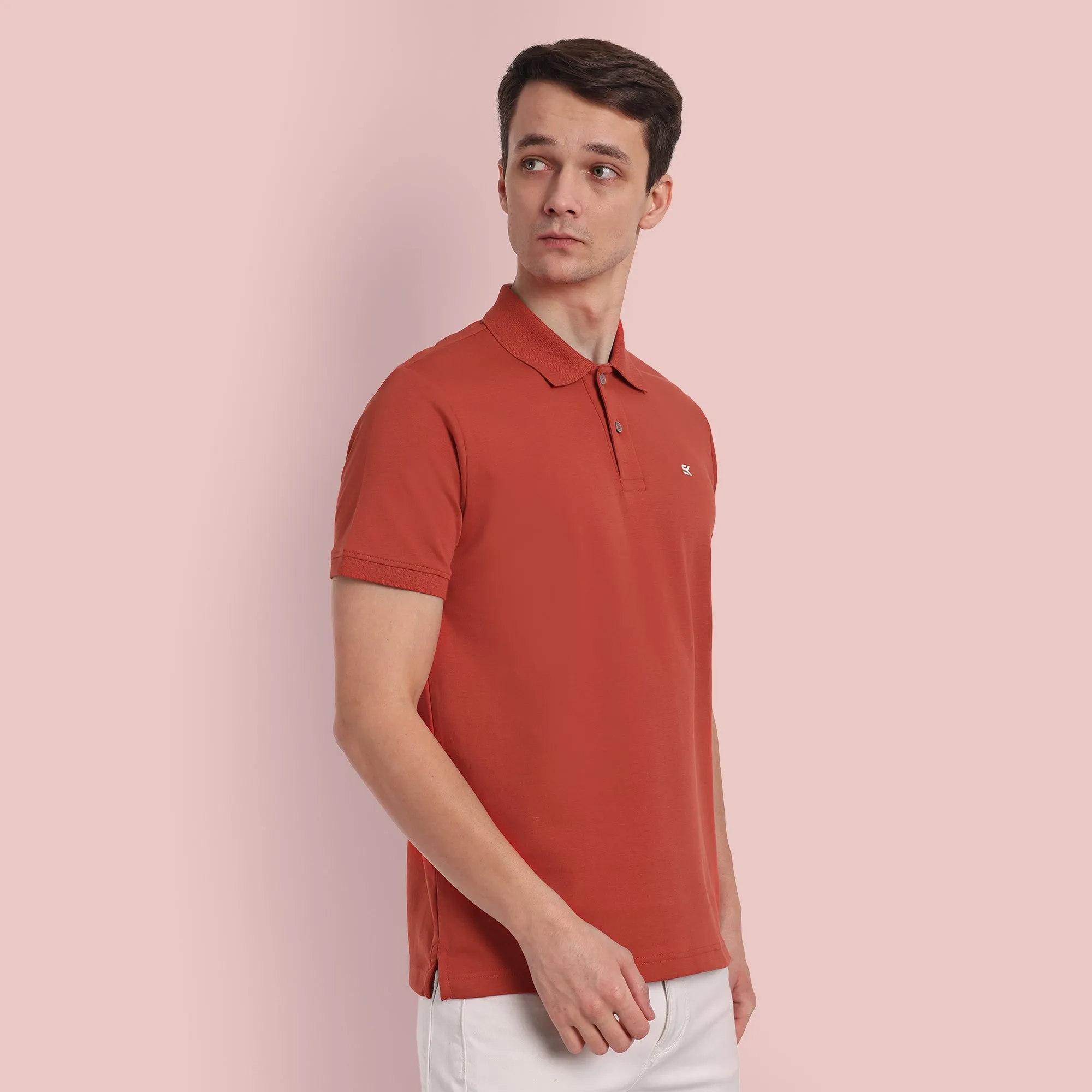 Men Classic Red Polo T-Shirt