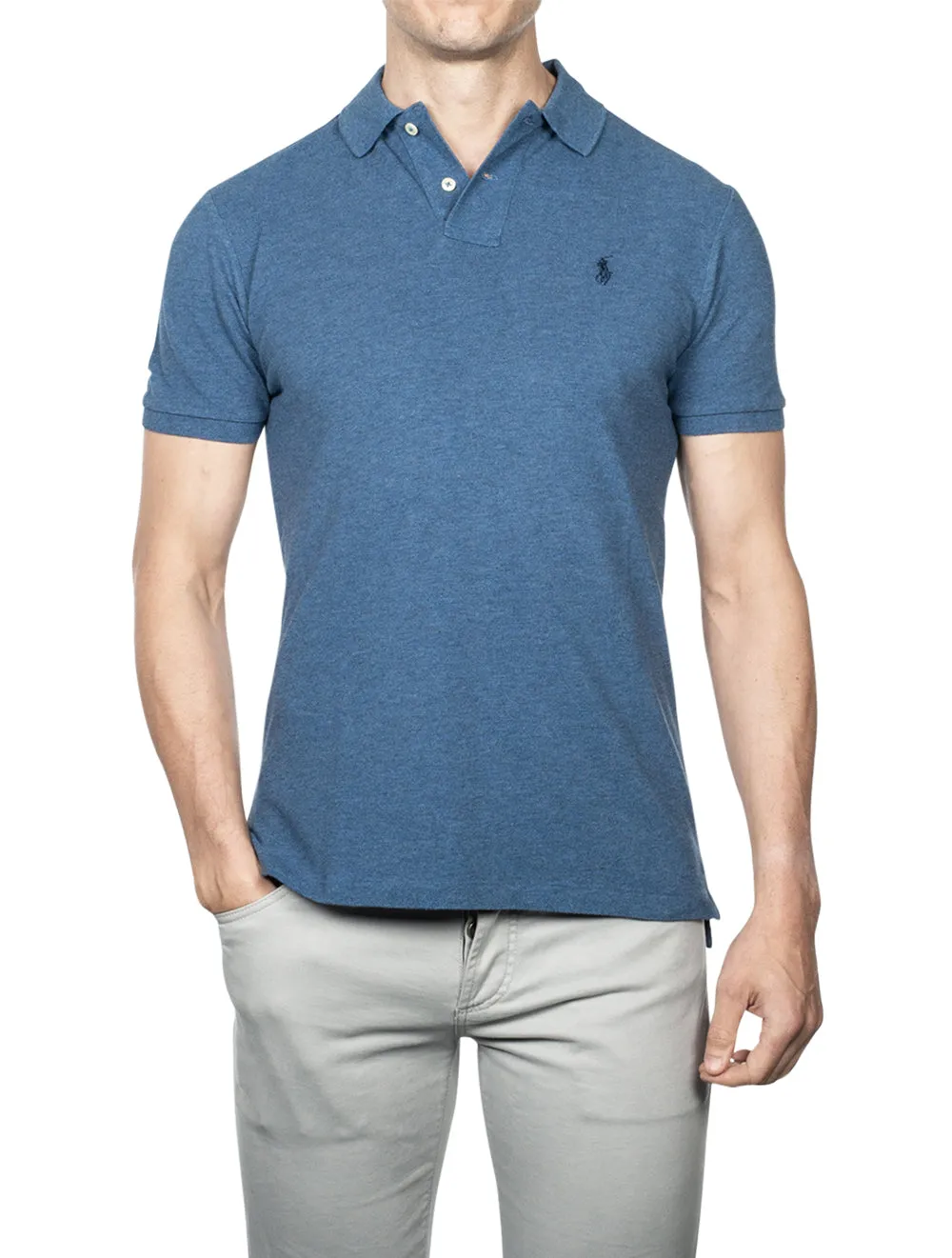 Mesh Polo Shirt Royal Heather