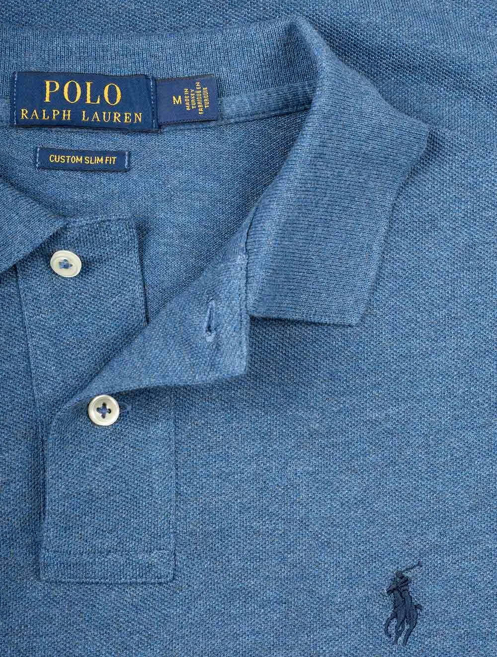 Mesh Polo Shirt Royal Heather