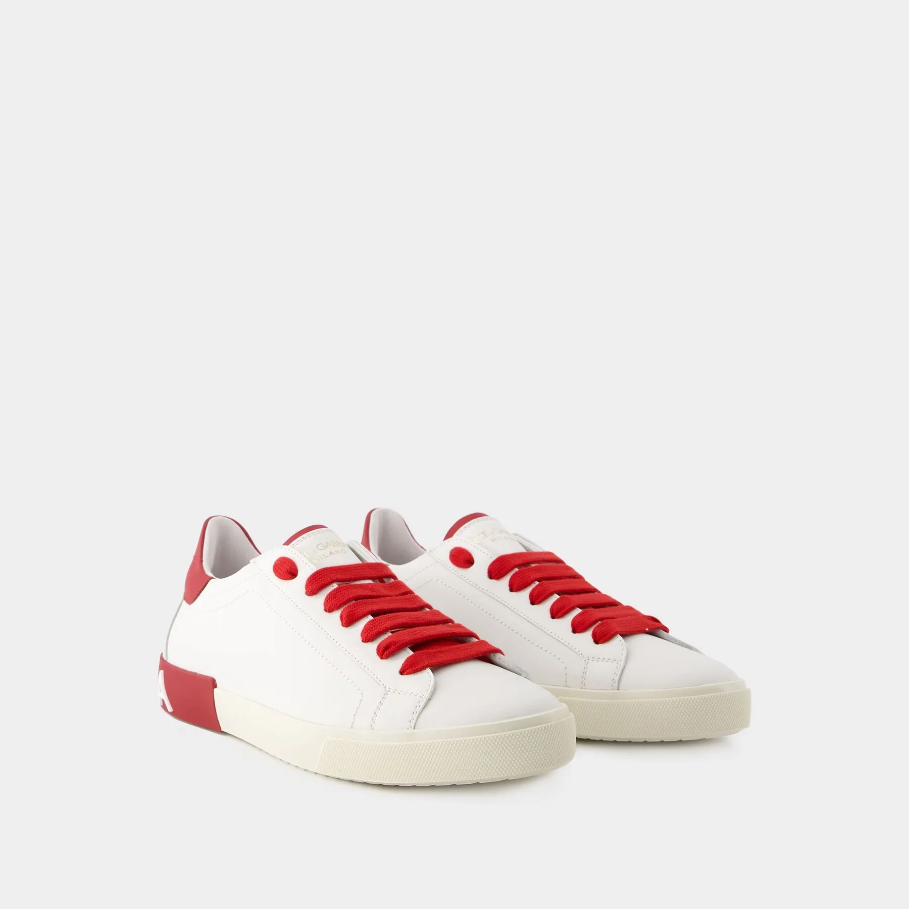 Portofino Sneakers - Dolce&Gabbana - Leather - White/Red