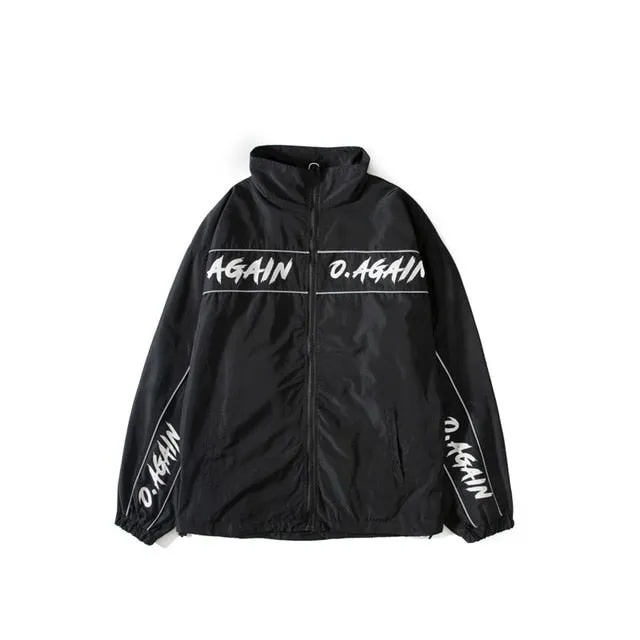 Reflective Striped Windbreaker Jackets