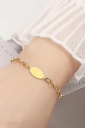 Saint Stainless Steel Golden Bracelet