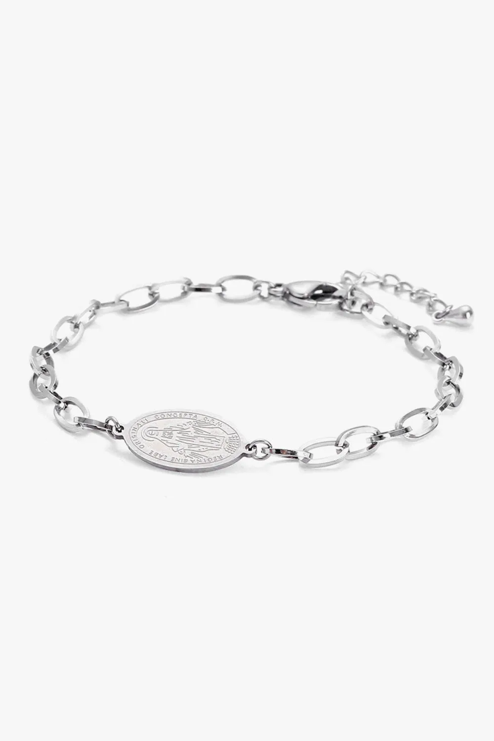 Saint Stainless Steel Golden Bracelet