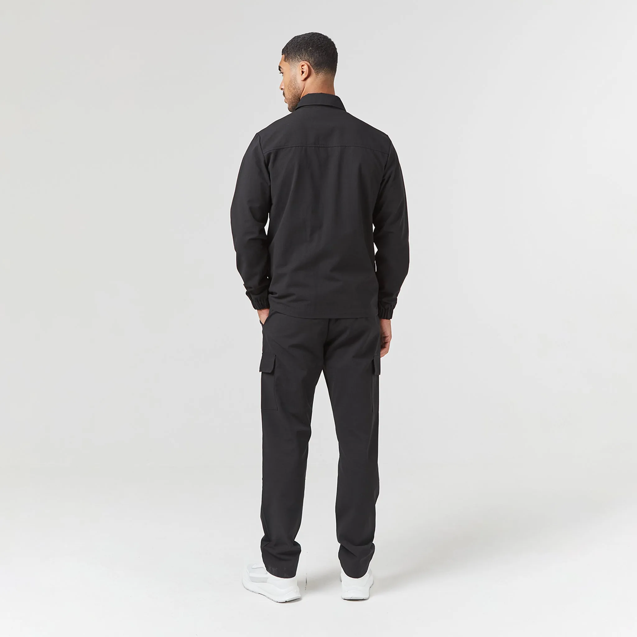 Smart Utility Open Hem Trouser | Black