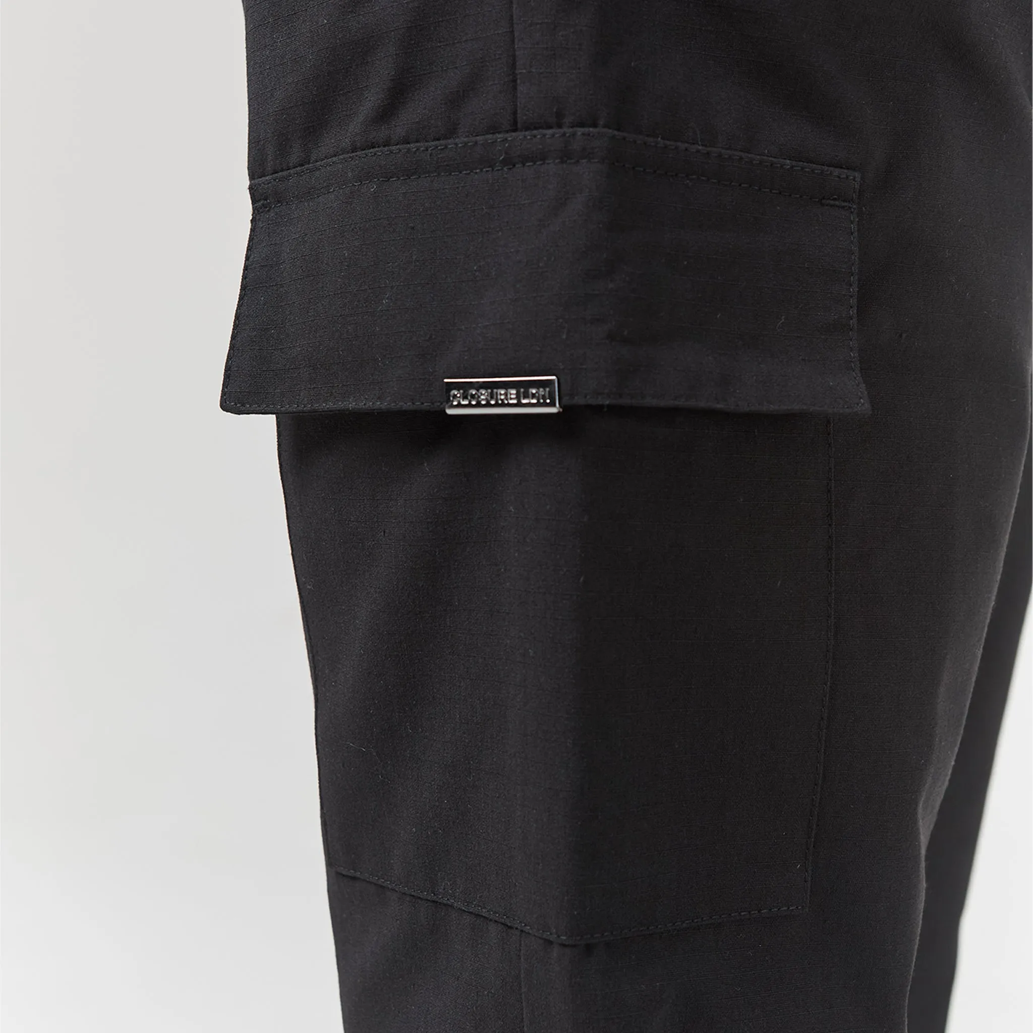 Smart Utility Open Hem Trouser | Black