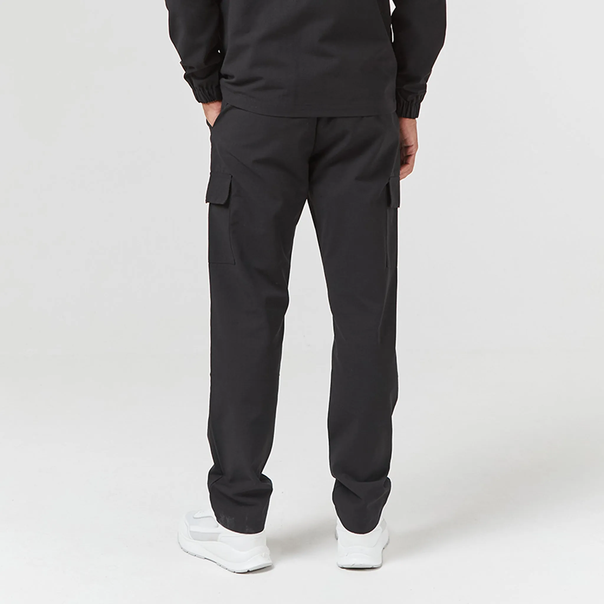 Smart Utility Open Hem Trouser | Black