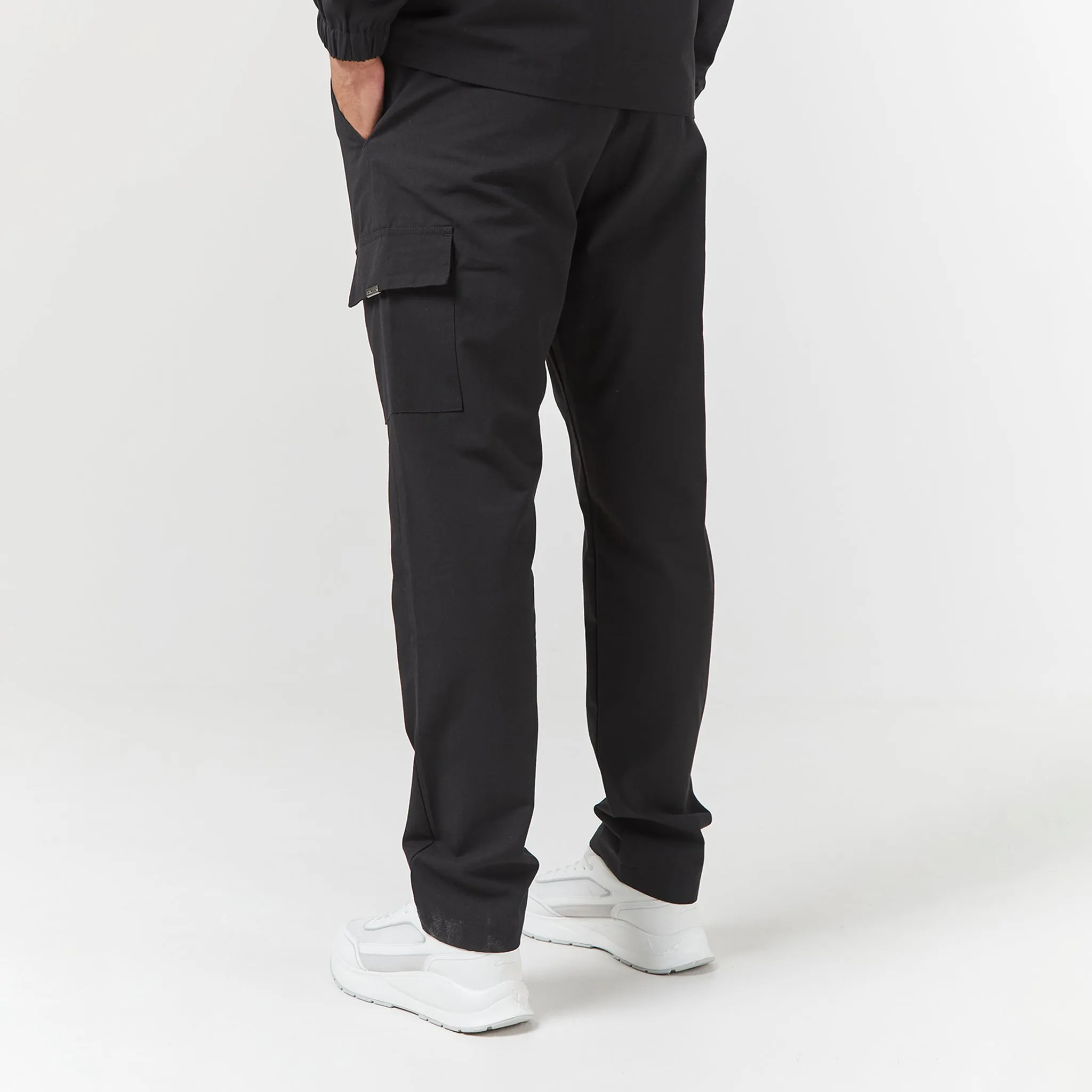 Smart Utility Open Hem Trouser | Black