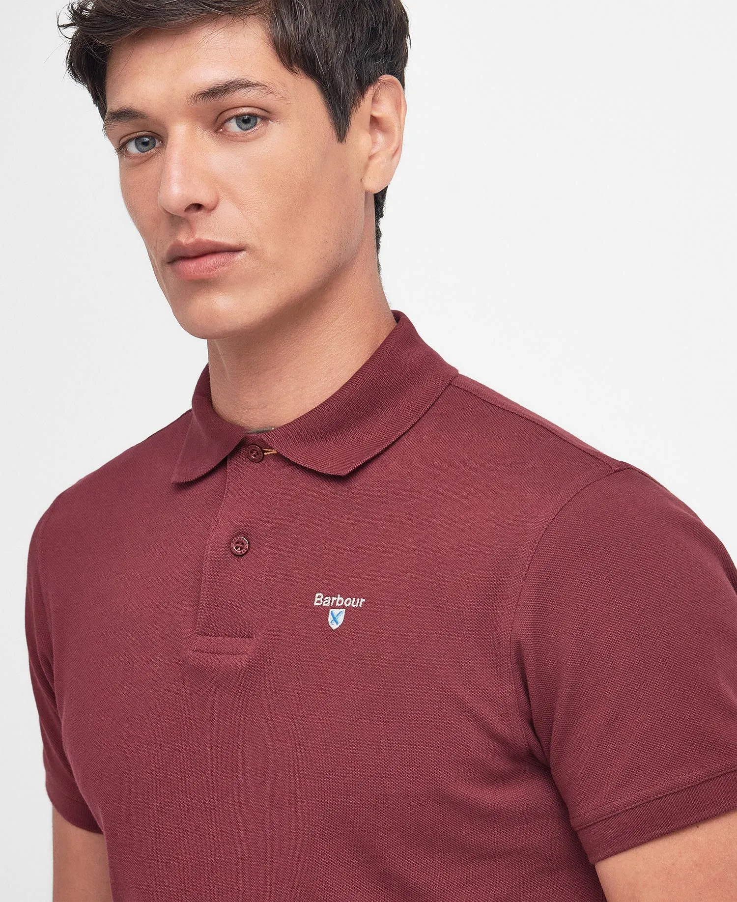 Tartan Pique Polo - Ruby