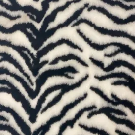 White Black Tiger Luxe Plush Faux Fur Fabric