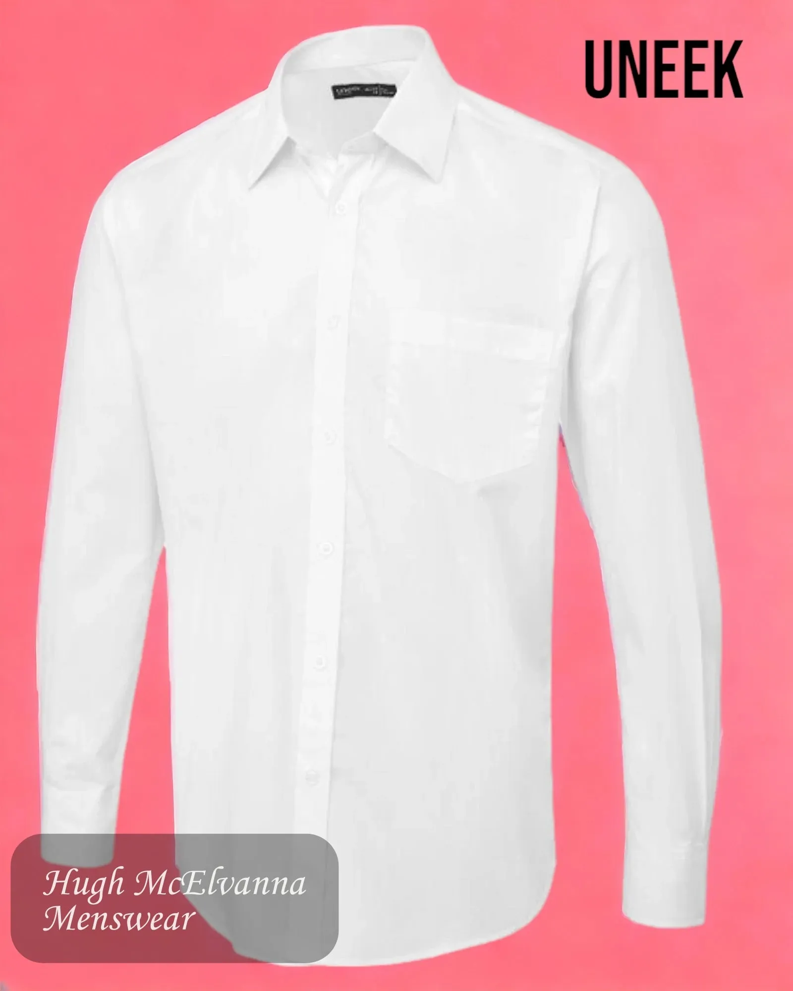 White UNEEK Tailored Fit Shirt Style: UC713