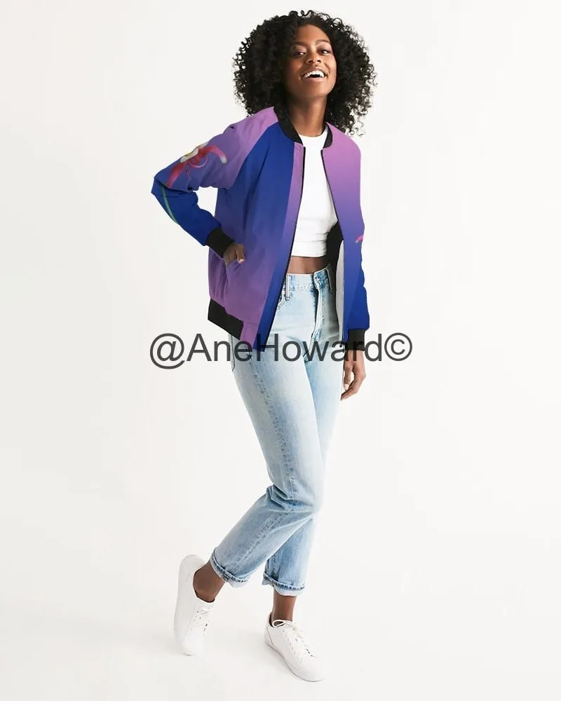 Women's Light Bomber Jacket One Flower