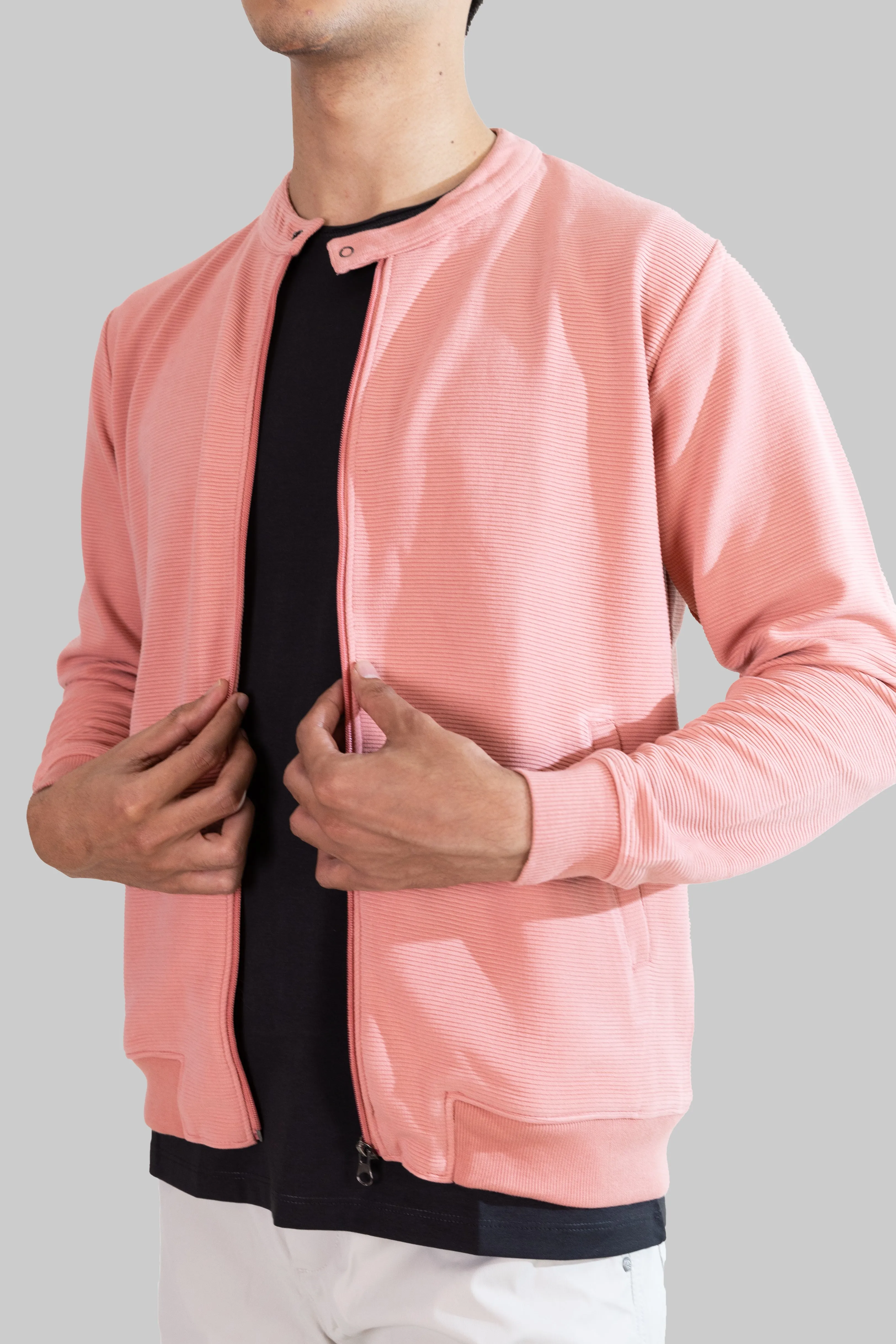 Zip-Up Jacket: Pink